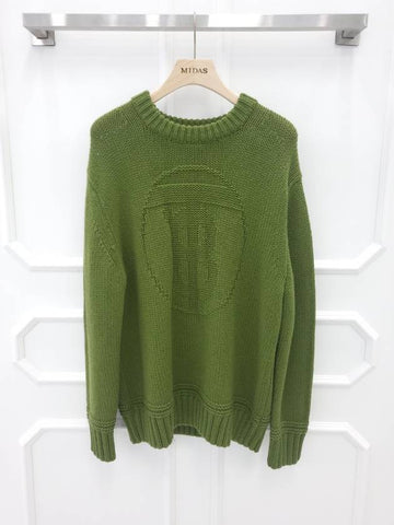 Green Monogram Sweater Knit M - BURBERRY - BALAAN 1