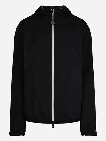 24SS 1A00098 54A91 999 Clappier Men’s Windbreaker Hooded Jacket Black 999066 - MONCLER - BALAAN 1