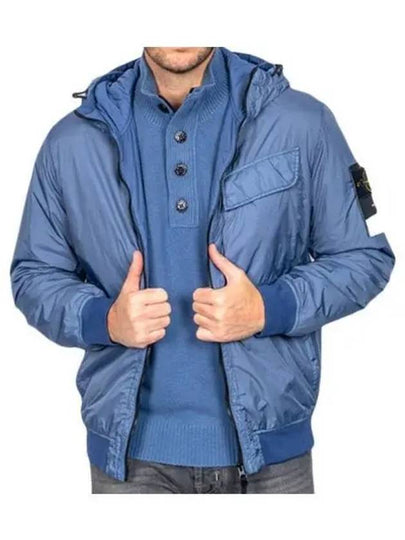 Wappen Patch Nylon Crinklips Hooded Jacket Avio Blue - STONE ISLAND - BALAAN 2