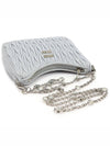 5BH211 Blue Gray Nappa Matelasse Crystal Chain 2WAY - MIU MIU - BALAAN 4