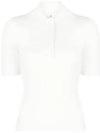 Logo Polo Short Sleeve Knit Top White - COURREGES - BALAAN 2