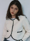 Esther tweed crop jacket ivory - LETTER FROM MOON - BALAAN 7