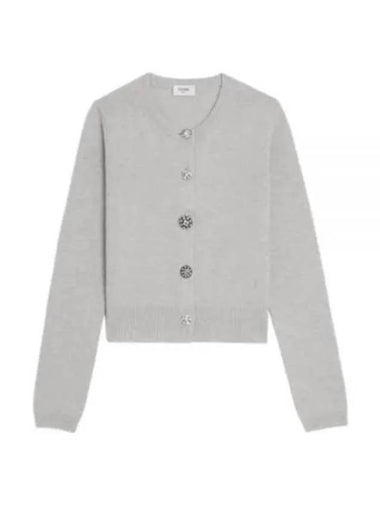 Triomphe Cashmere Cardigan Grey - CELINE - BALAAN 1