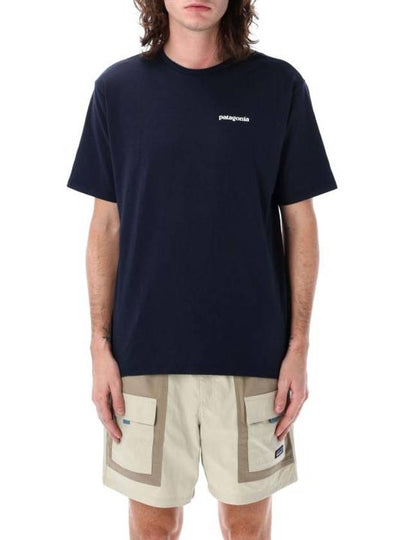 P 6 Logo Responsibili Short Sleeve T-Shirt Navy - PATAGONIA - BALAAN 2