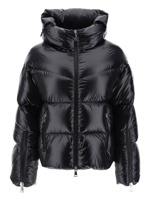 Huppe logo short down padded jacket black - MONCLER - BALAAN 1