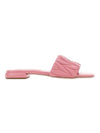 Logo Detail Slippers Pink - MIU MIU - BALAAN.