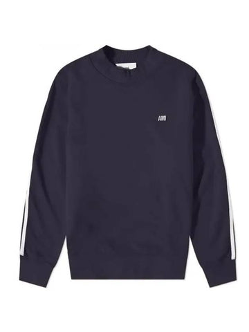 Track Crew Sweatshirt Nautic Blue - AMI - BALAAN 1