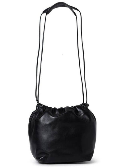 Drawstring Nappa Bucket Bag Black - JIL SANDER - BALAAN 2