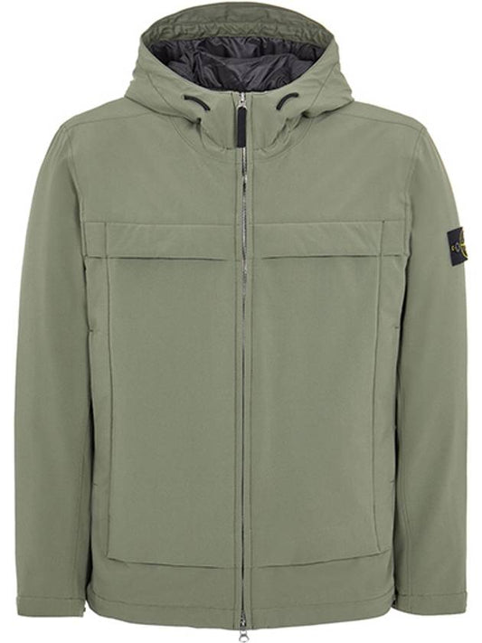 Wappen Patch Loft Soft Shell R Hooded Jacket Khaki - STONE ISLAND - BALAAN 2