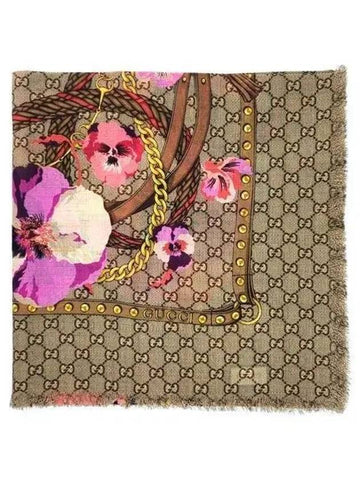 Flower shawl square ranaul scarf purple 1059727 - GUCCI - BALAAN 1