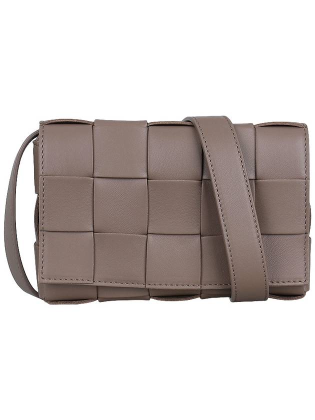 Cassette Intrecciato Small Cross Bag Taupe - BOTTEGA VENETA - BALAAN 3