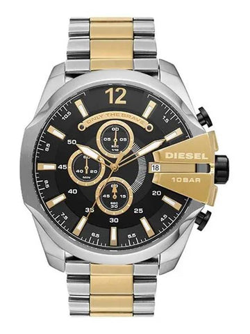 Mega Chief Chronograph Stainless Steel Watch Gold Silver - DIESEL - BALAAN 1