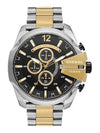 Mega Chief Chronograph Stainless Steel Watch Gold Silver - DIESEL - BALAAN 3