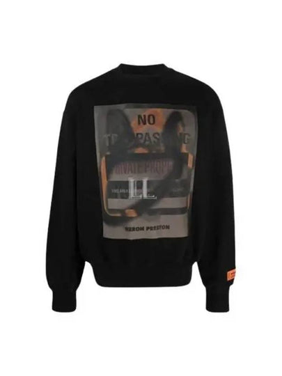 Graphic Print Sweatshirt Black - HERON PRESTON - BALAAN 2