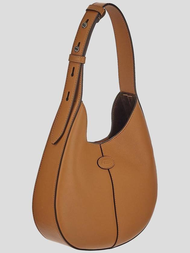 DI Logo Debossed Shoulder Bag Brown - TOD'S - BALAAN 3