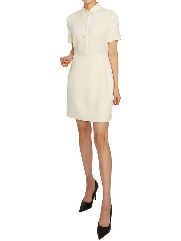 Women's Mini Shirt Admiral Crepe Short Dress Rice - THEORY - BALAAN 7