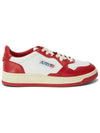 Men's Medalist Low Leather Sneakers White Red - AUTRY - BALAAN 3