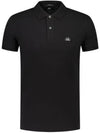 Stretch Piquet Slim Polo Shirt Black - CP COMPANY - BALAAN 2