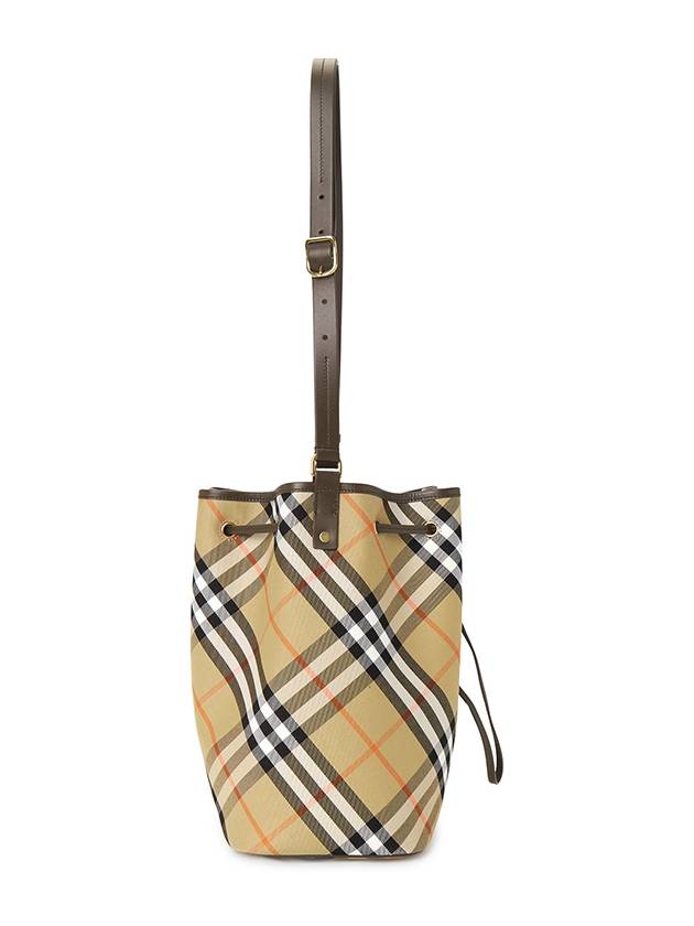 Check Cotton Bucket Bag Beige - BURBERRY - BALAAN 3