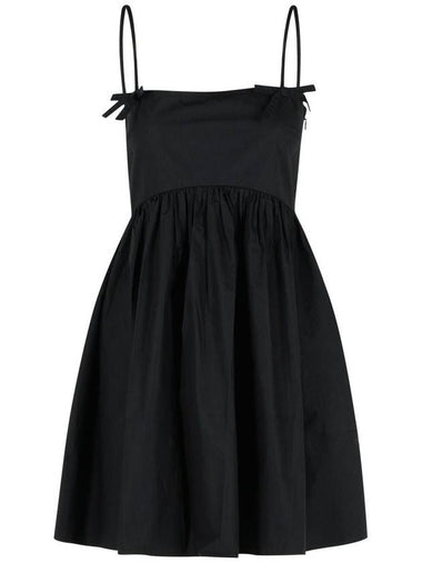 Ganni Black Cotton Dress - GANNI - BALAAN 1