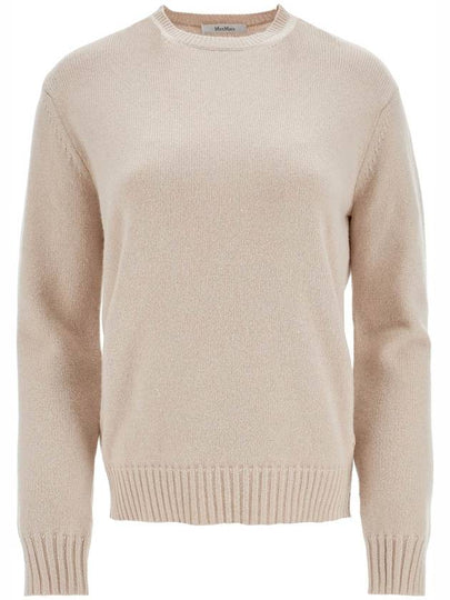 Viglio crew neck long sleeve knit top sand - MAX MARA - BALAAN 2