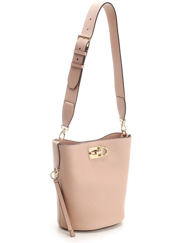 Gold Studio Bucket Bag Amaretti - SALVATORE FERRAGAMO - BALAAN 3