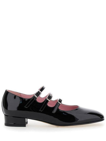 'Kina' Black Mary Janes With Straps And Block Heel In Patent Leather Woman - CAREL - BALAAN 1