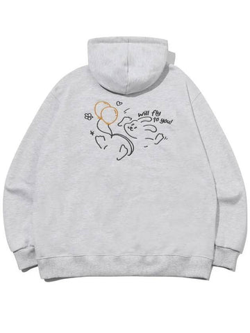 Fly to You Embroidered Hooded Top Melange White - CPGN STUDIO - BALAAN 1