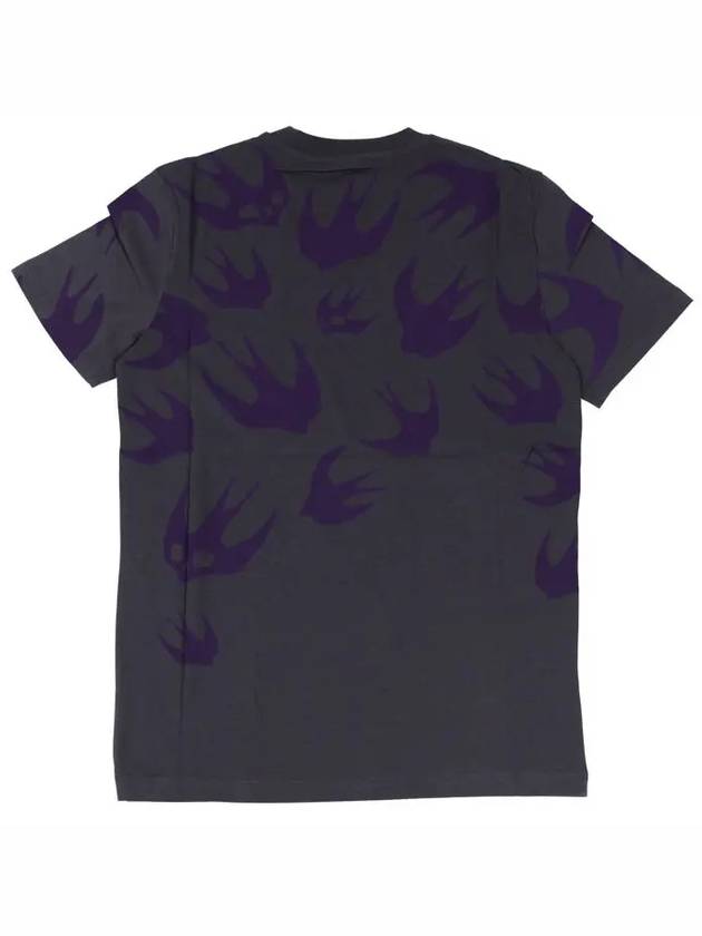 Purple Swallow Printing Short Sleeve T-Shirt 277605 - ALEXANDER MCQUEEN - BALAAN 6