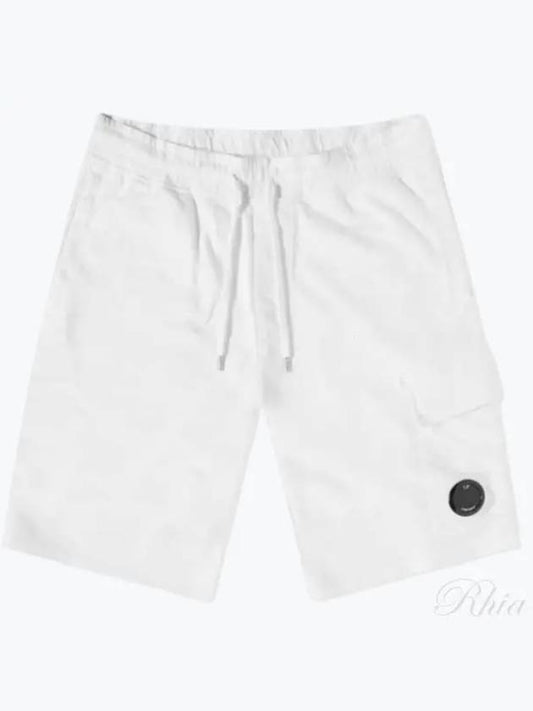 Lens Banding Cargo Shorts White - CP COMPANY - BALAAN 2