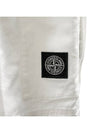 Logo Patch Pocket Banding Bermuda Shorts White - STONE ISLAND - BALAAN 4