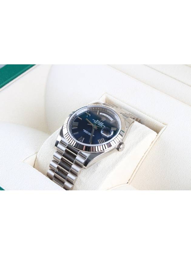 Rolex Day Date White Gold Blue Plate 21 Years - ROLEX - BALAAN 6