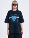 Salon de Key Unisex Blooming Neon X Large Fit Short Sleeve T-Shirt Black SDKIIISD240514HT002 - SALONDEKII SDLABEL - BALAAN 2