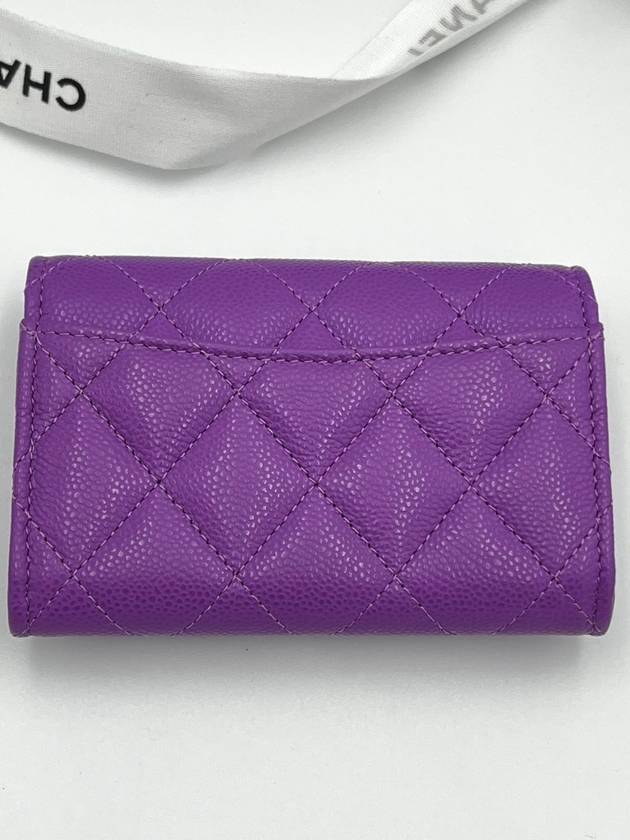 Women Card Wallet Purple AP4096 - CHANEL - BALAAN 3