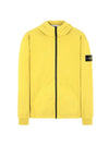 Men's Waffen Patch Fleece Zip Up Hoodie Yellow - STONE ISLAND - BALAAN 1