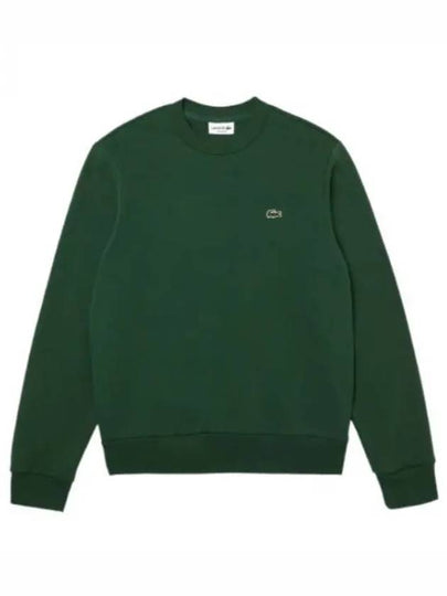 Logo Patch Crew Neck Sweatshirt Green - LACOSTE - BALAAN 2