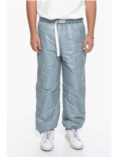 Drawstring Nylon Straight Pants Light blue - JIL SANDER - BALAAN 1