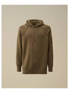 Lambswool GRS Hooded Waffle Knit Top Beige - CP COMPANY - BALAAN 2