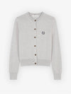 24SS bold foxhead regular fit cardigan gray color - MAISON KITSUNE - BALAAN 1