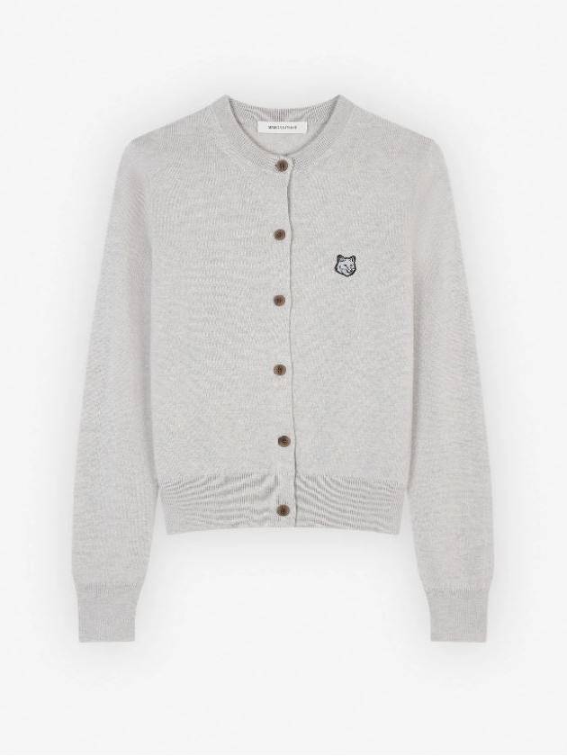 24SS bold foxhead regular fit cardigan gray color - MAISON KITSUNE - BALAAN 1