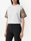 Vintage Check Sleeve Short Sleeve T-Shirt White - BURBERRY - BALAAN 3