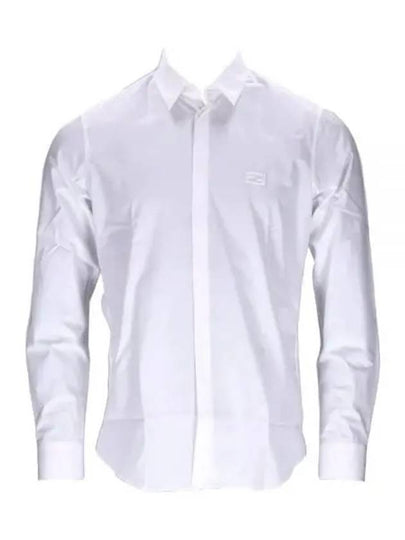 Men's Cotton Long Sleeve Shirt White - FENDI - BALAAN 2