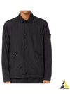 Men's Garment Dyed Crinkle Reps Nylon Shirt Jacket Black - STONE ISLAND - BALAAN 2