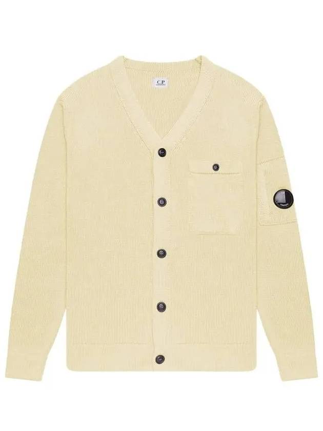 Lens Detail Cotton Cardigan Beige - CP COMPANY - BALAAN 2