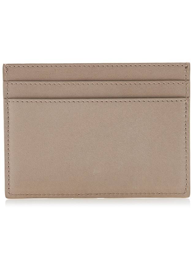 Cassandre Debossed Logo Leather Card Wallet Beige - SAINT LAURENT - BALAAN 4