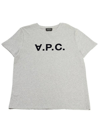 Black VPC Logo Short Sleeve T-Shirt Light Grey - A.P.C. - BALAAN 2