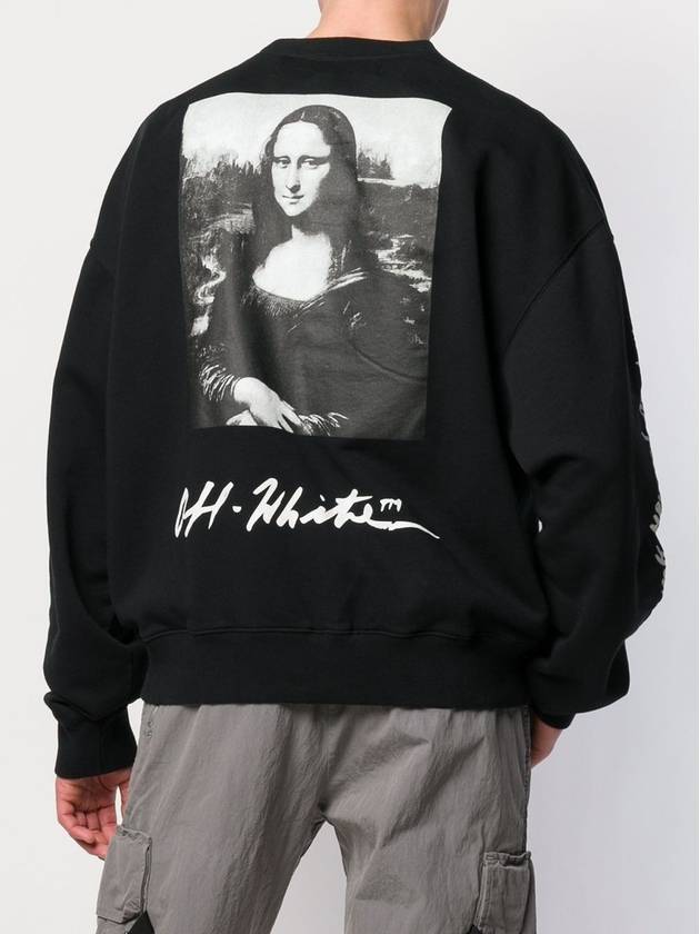 Mona Lisa Printing Logo Sweatshirt Black - OFF WHITE - BALAAN 6