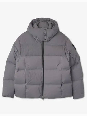 UNA PUFFER JACKET GRAY UNACONCRETE - NOBIS - BALAAN 1