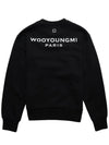 Women's Back Logo Crew Neck Sweatshirt Sweatshirt Black M233TS27715B - WOOYOUNGMI - BALAAN 5