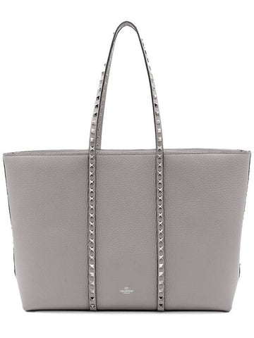 Valentino Garavani Grey Leather Totes - VALENTINO - BALAAN 1